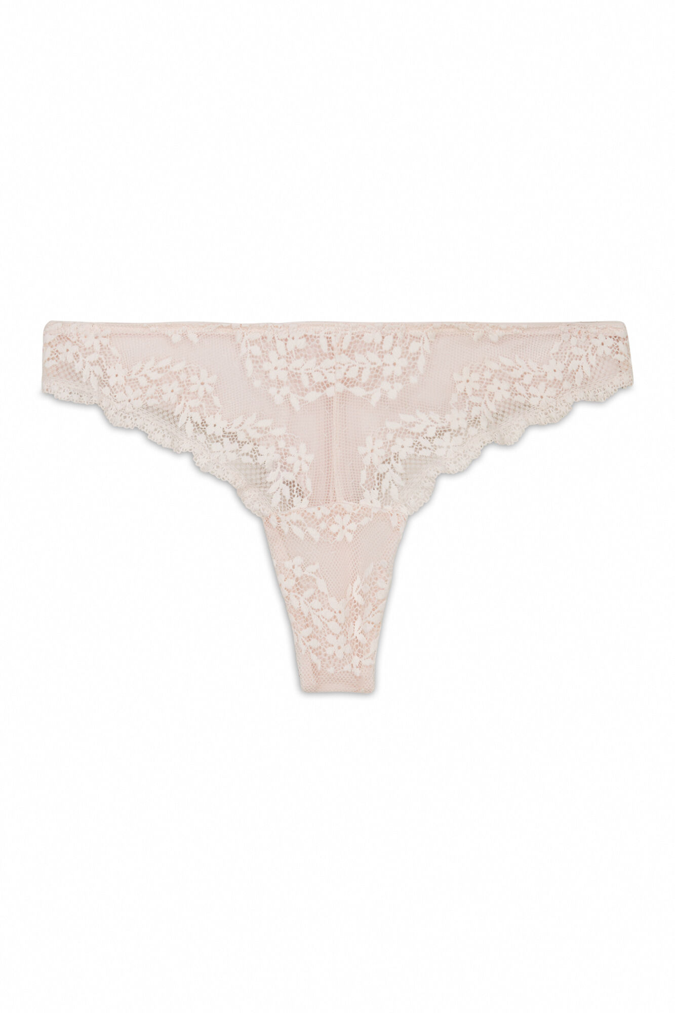 Women'secret Tanga modal y encaje rosa