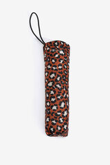 Vilanova Paraguas Retr&aacute;ctil Estampado marr&oacute;n