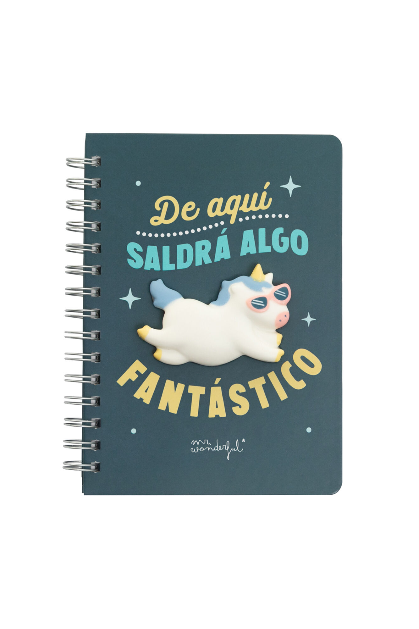 Mr. Wonderful Caderno com unic&oacute;rnio - Daqui sair&aacute; algo fant&aacute;stico