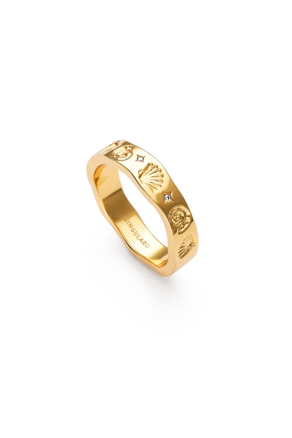 Singularu Anillo Treasure Ba&ntilde;o Oro amarillo