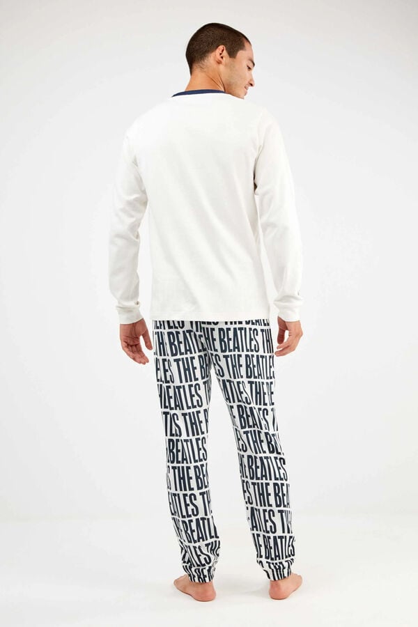 Gisela Conjunto de pijama malha dos Beatles bege