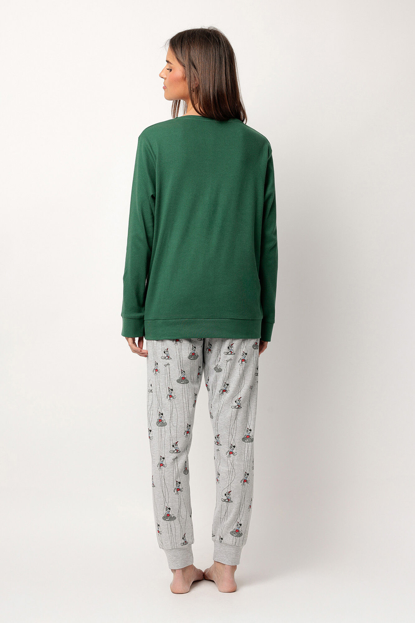 Admas Pijama comprido estampado Pinocho para mulher