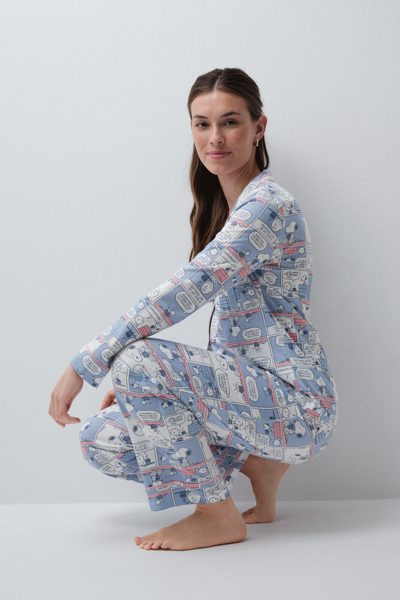 Women'secret Pijama comprido camiseiro banda desenhada Snoopy