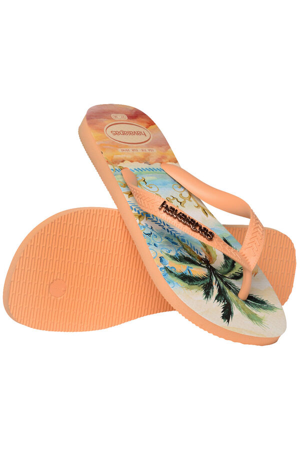 Havaianas Chinelos Hav. Top Tropicalia Vibes Laranja vermelho