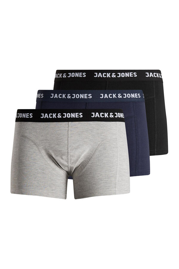 Jack & Jones Pack de 3 boxers b&aacute;sicos preto