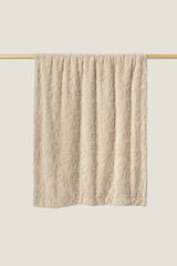 Textura Manta de polar com flores bege