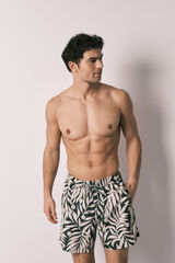 Women'secret Fato de banho de homem estampado tropical SmileyWorld&reg; verde