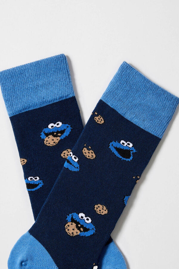 Besocks Calcetines altos Besocks de algod&oacute;n org&aacute;nico color azul marino azul