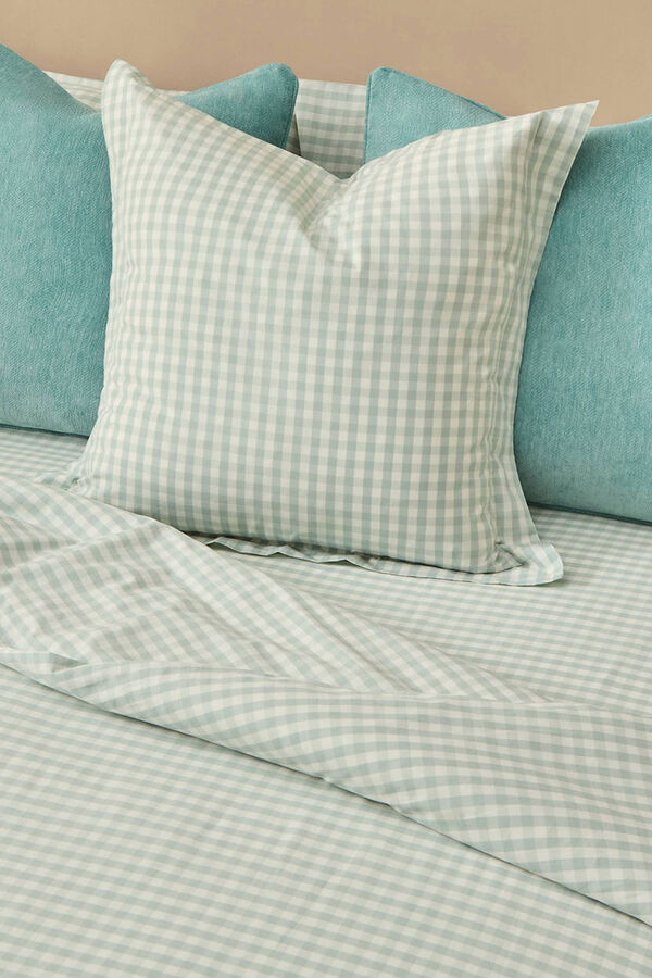 Textura Capa de edredom xadrez azul