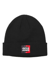 Jack & Jones Gorro beanie de punto negro