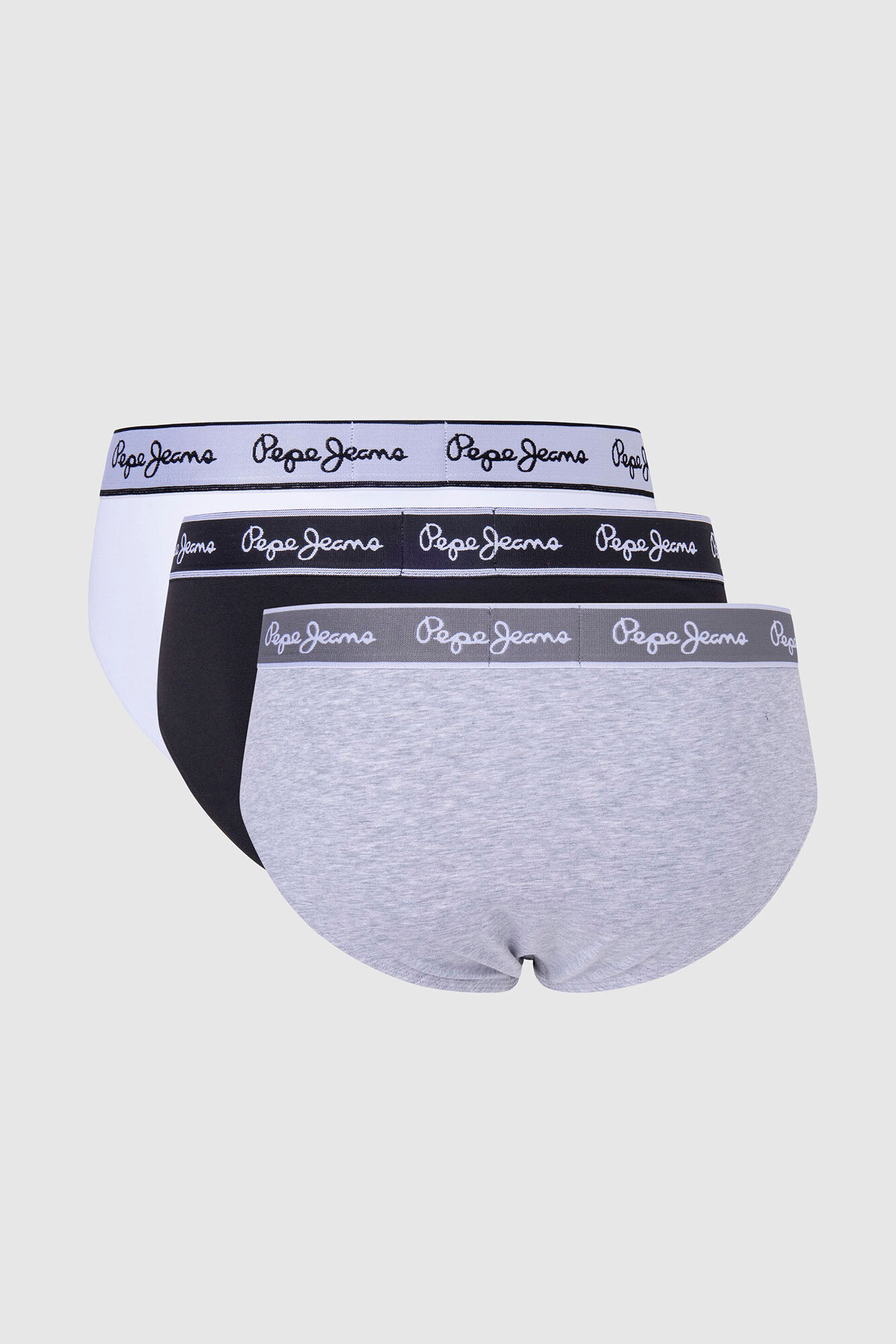 Pepe Jeans Pack de 3 cuecas regular fit em algod&atilde;o com elastano.