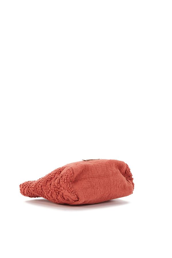 Abbacino  Necessaire de praia em algod&atilde;o laranja vermelho