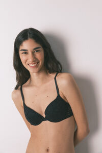 Women'secret Soutien cl&aacute;ssico BEAUTIFUL com enchimento em renda preto