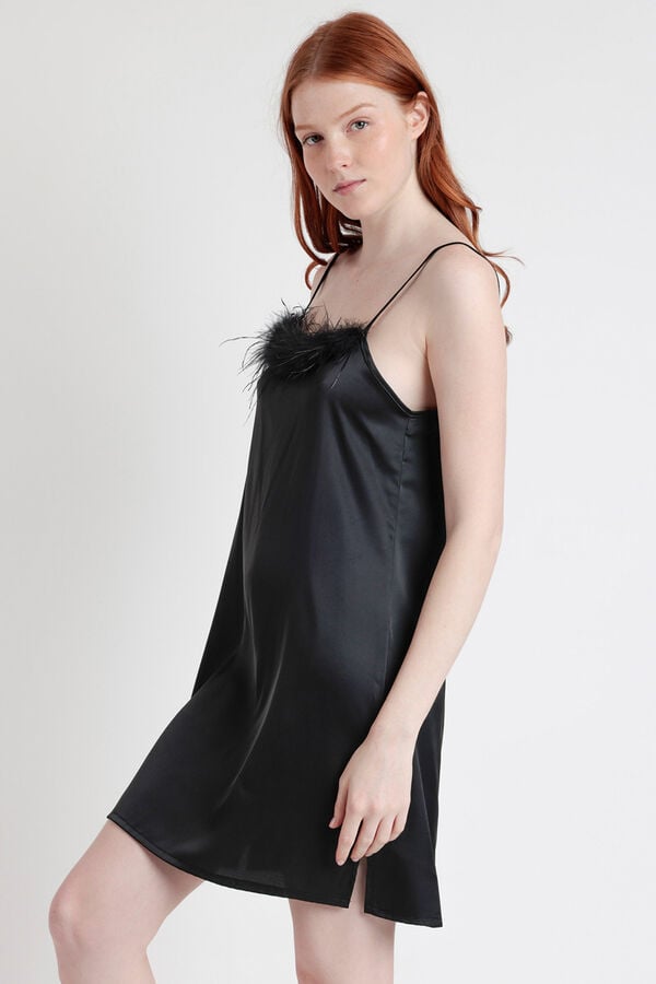 Admas Camisola Marabu Luxe A Feather preto