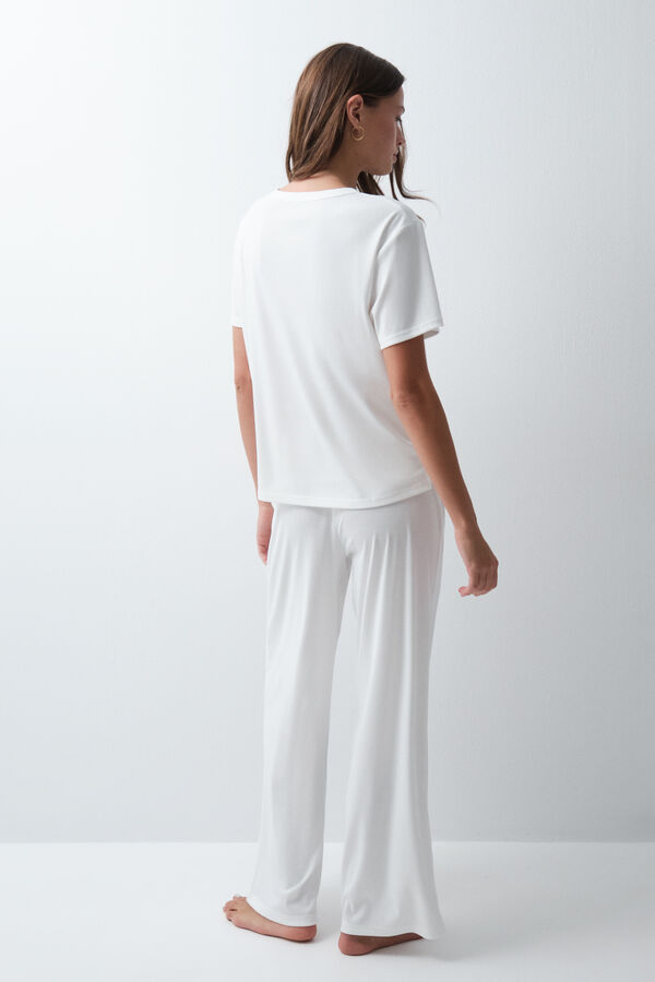 Women'secret Pijama comprido tipo lounge branco branco