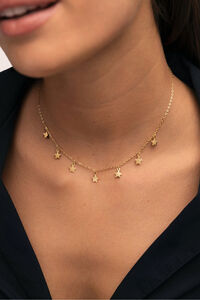 Singularu Collar Mini Stars Acero Ba&ntilde;o Oro