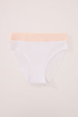 Women'secret Pack 2 bragas clásicas algodón sin costuras blanco