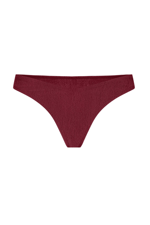 Dorina Parte de baixo do biquíni brasileiro vermelho estampado
