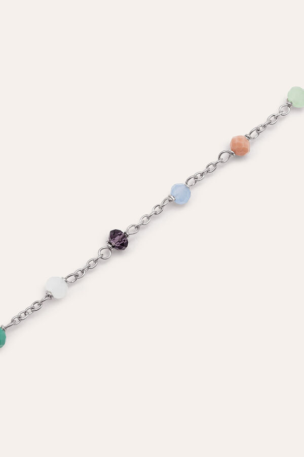Singularu Pulsera Crystals Chain Colors Plata gris
