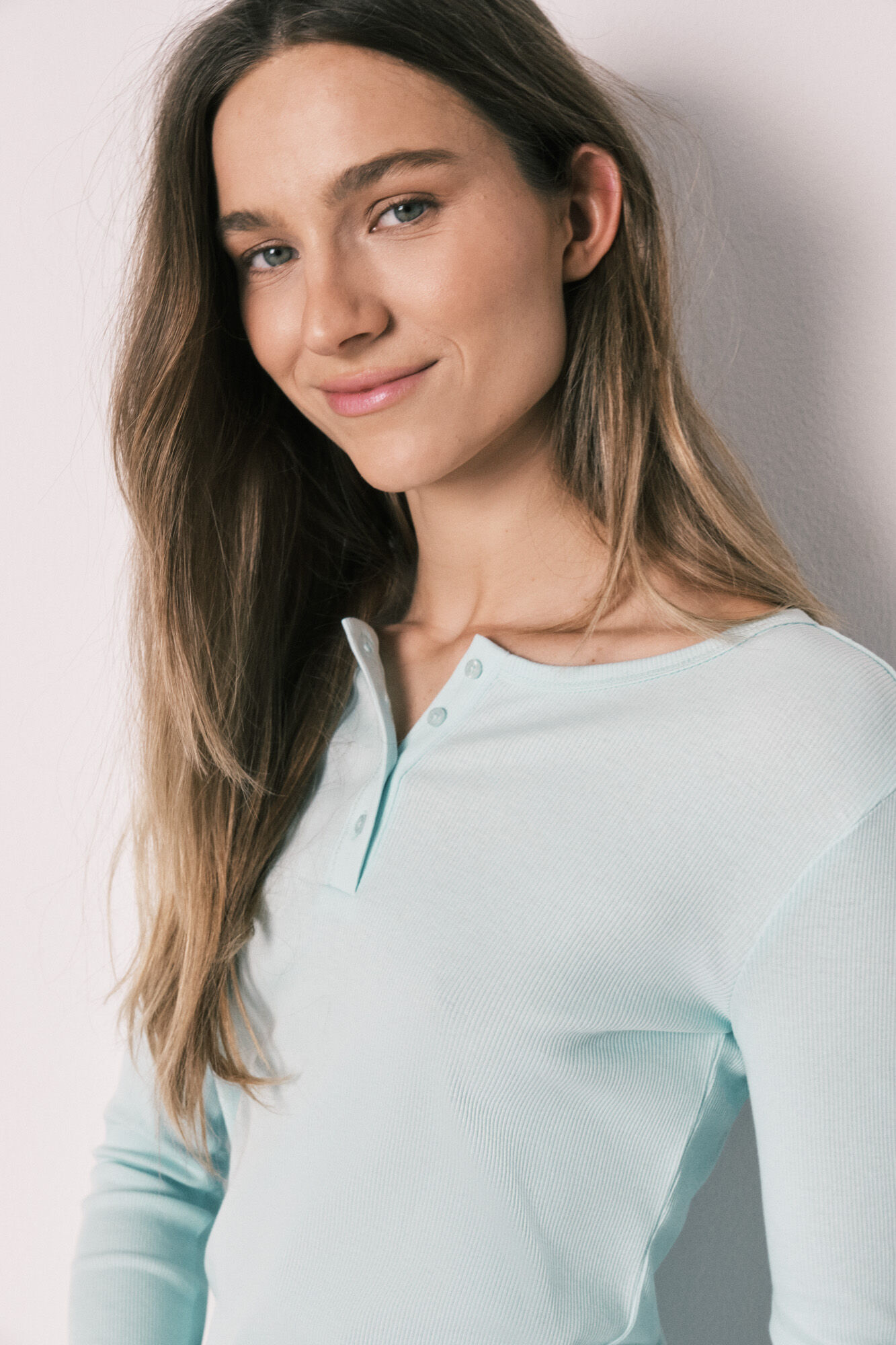 Women'secret Pijama comprido estampado vichy em algod&atilde;o verde