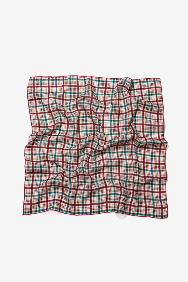 Vilanova Bandana estampada de cuadros beige