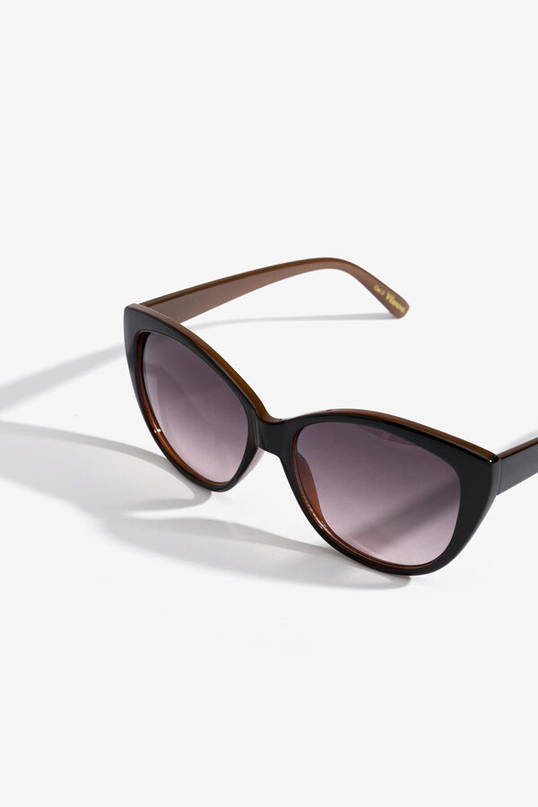 Vilanova &Oacute;culos de sol de acr&iacute;lico estilo olho de gato preto