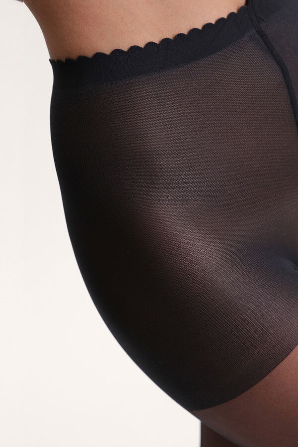DIM Meia-calça transparente collant com efeito segunda pele, 17 deniers preto