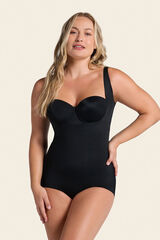 Leonisa Cinta modeladora de body com apar&ecirc;ncia invis&iacute;vel preto