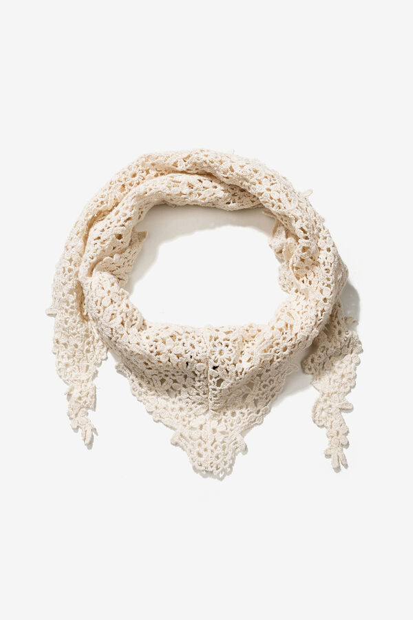 Vilanova Bandana de renda floral bege