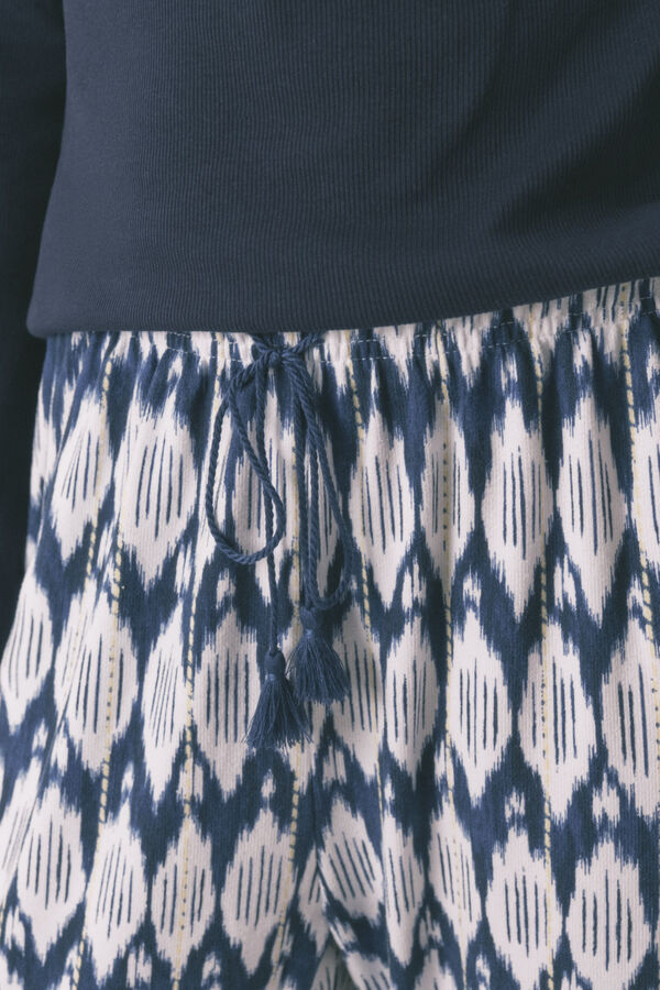 Women'secret Cal&ccedil;as compridas estampada boho azul
