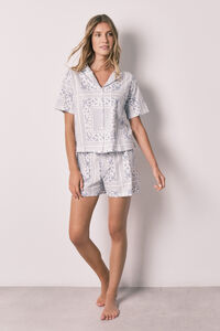 Women'secret Pijama corto camisero algod&oacute;n estampado bandana