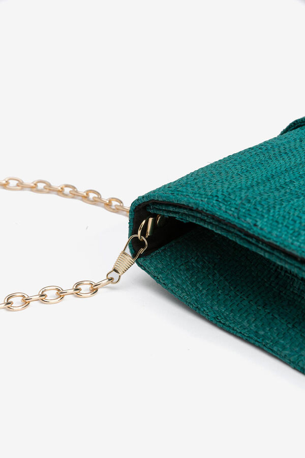Vilanova Bolsa de mão com efeito de couro e aba azul
