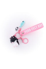 Mr. Wonderful Llavero con colgante Gato - Purr-fect day estampado