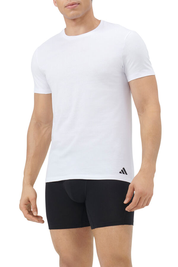 Adidas Pacote com 3 camisetas de algodão com núcleo ativo branco