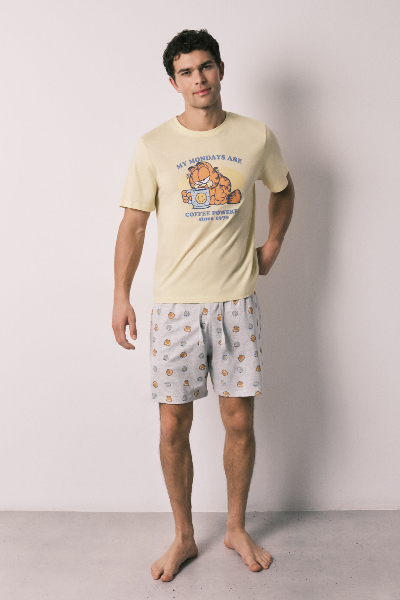 Women'secret Pijama de homem curto em 100% algod&atilde;o Garfield