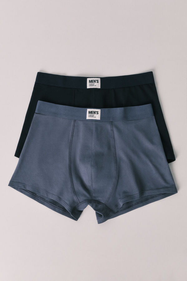 Women'secret Pack 2 boxers azul claro e escuro azul