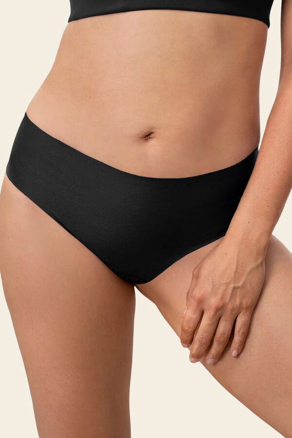 Leonisa Cuequinha invis&iacute;vel de cintura alta preto