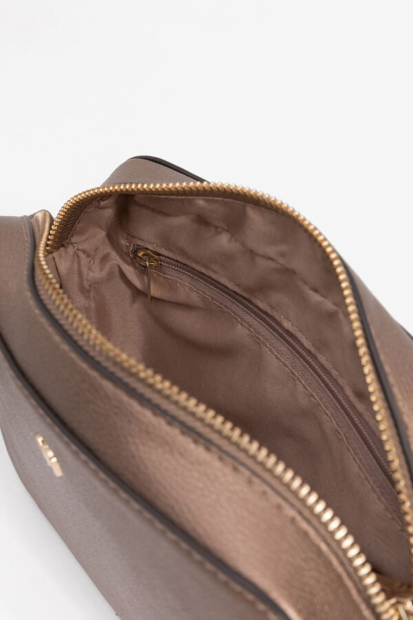 Vilanova Mala a tiracolo efeito pele metalizada estampado