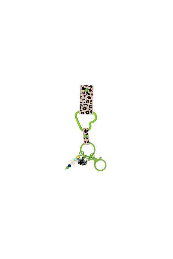 Mr. Wonderful Llavero con charms - Animal print topos estampado