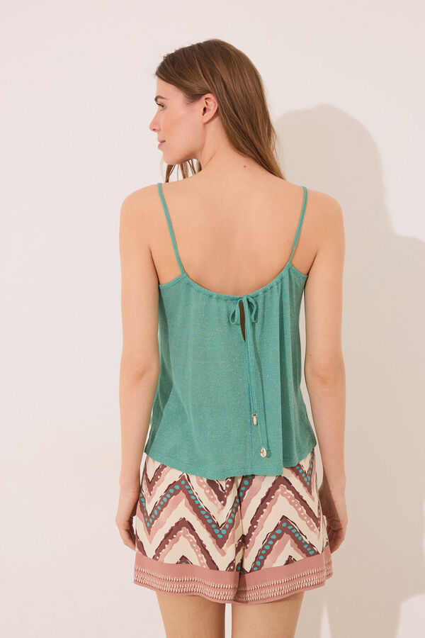 Women'secret Calça de viscose com estampado tribal  cru