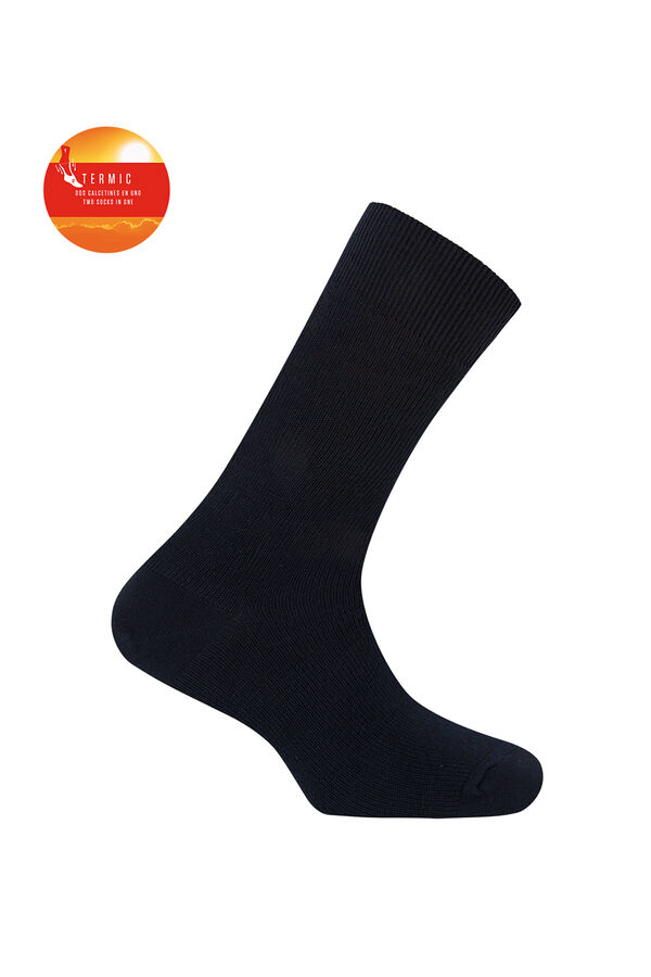 Punto Blanco Meias curtas lisas azul