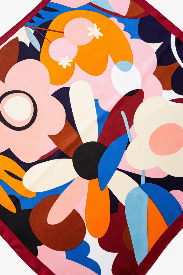 Vilanova Bandana Satinada Floral rosa