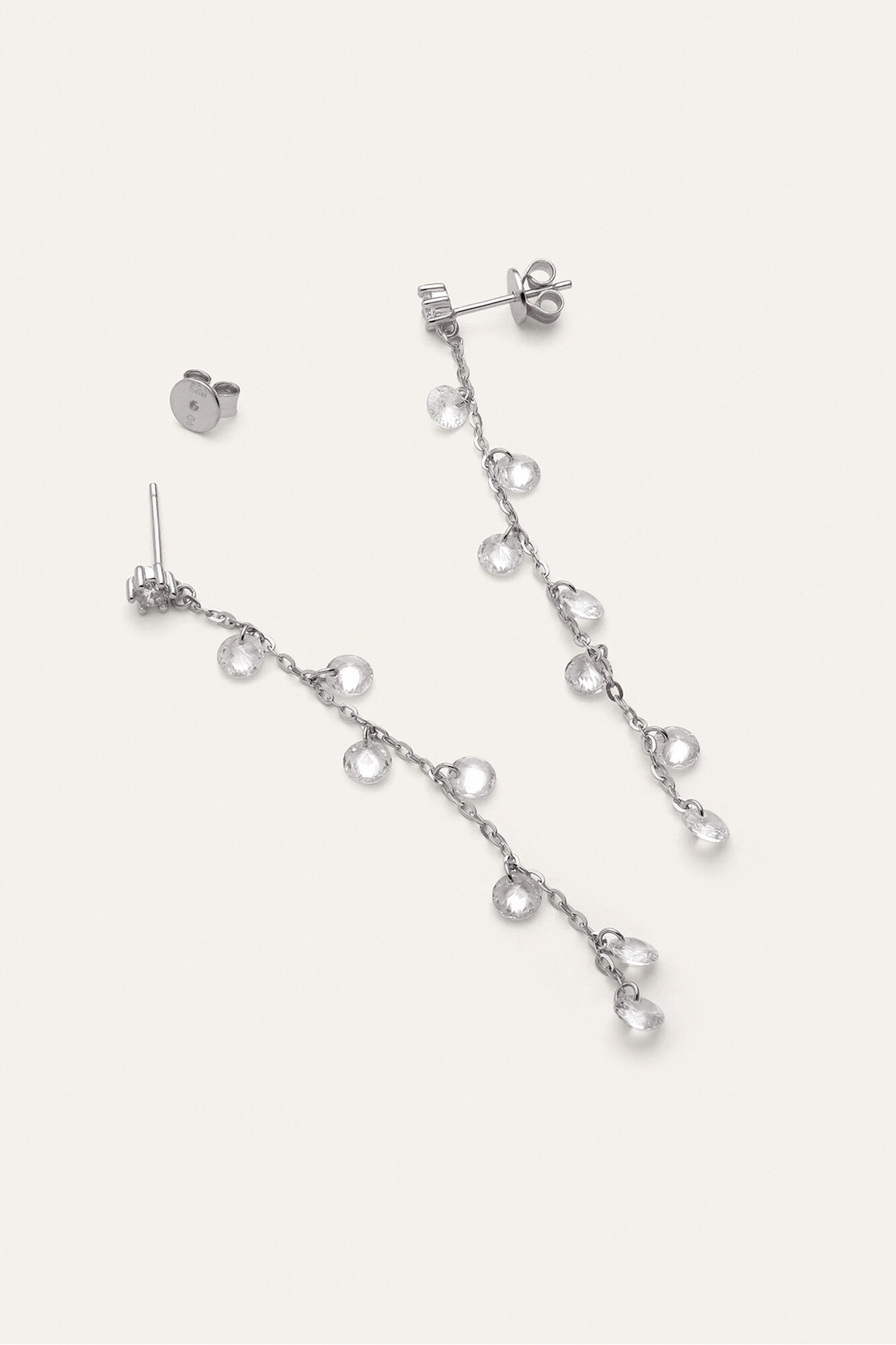 Singularu Pendientes Long Spark Plata