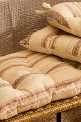 Calma House Almofada de banco riscas em tons terrosos Peru vermelho