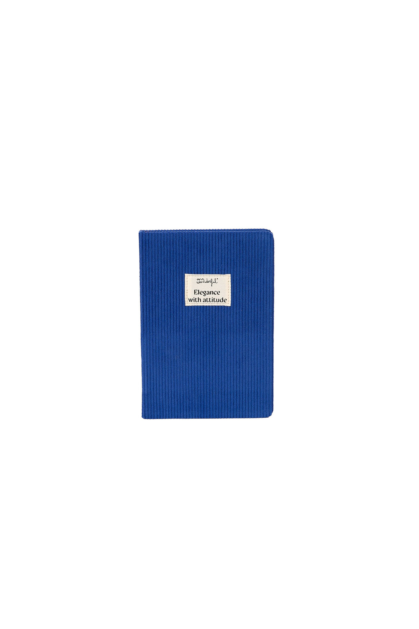 Mr. Wonderful Libreta A5 pana azul Klein - Elegance with attitude