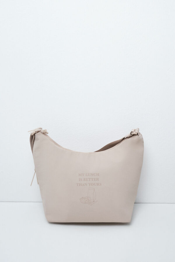 Women'secret Bolsa t&eacute;rmica porta alimentos asa larga beige beige