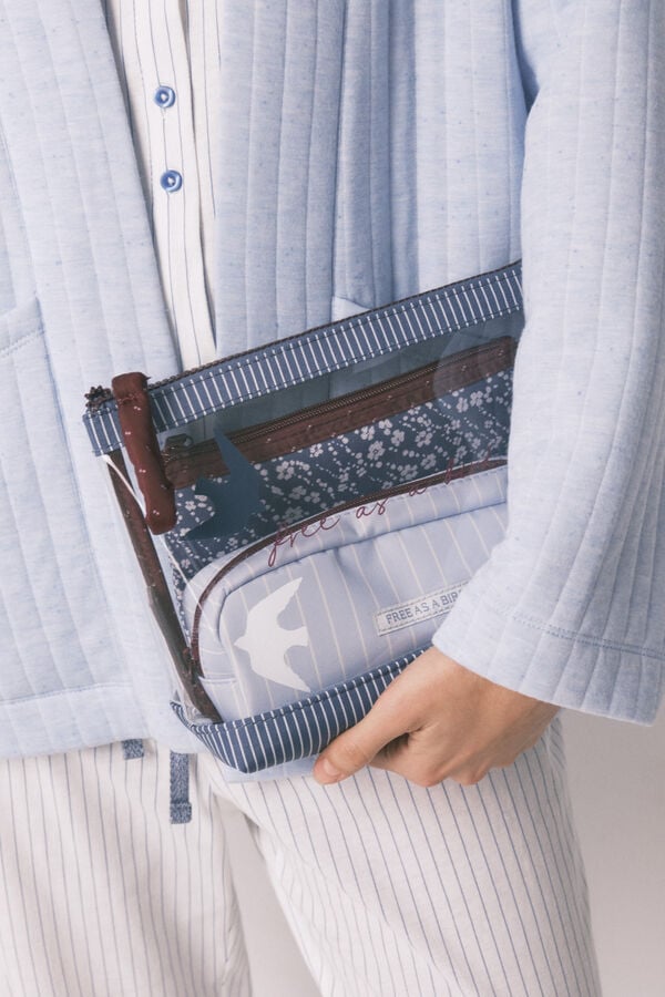 Women'secret Pack de 3 n&eacute;cessaires estampadas variadas azul