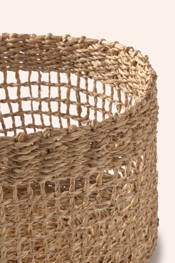 Calma House Cesta de ervas marinhas feita &agrave; m&atilde;o em Han&oacute;i cru