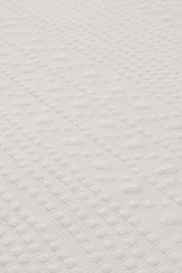 Textura Edredom jacquard de algodão branco
