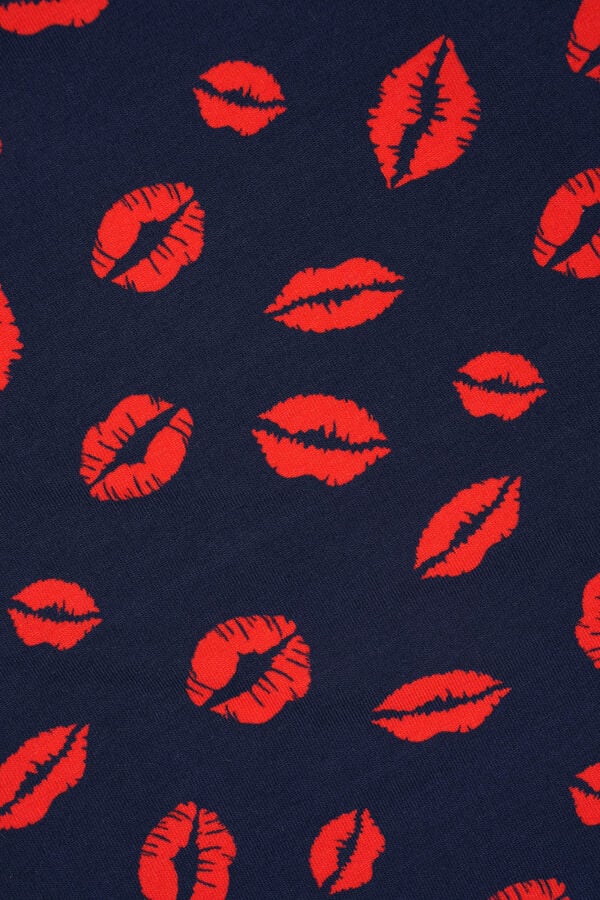 Happy Socks Pacote de cuecas boxer curtas Kisses azul